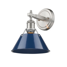 Golden 3306-BA1 PW-NVY - Yep by Golden Lighting Orwell 1-light Vanity in Pewter and Navy Blue shade